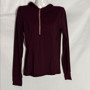 Fabletics Maroon Pullover Hoodie